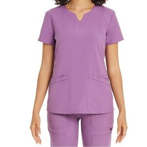 Women’s V-Neck Fashion Grape Uniform Top 3X